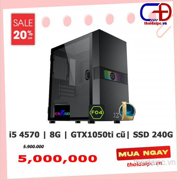 PC GAMING (H81/i5 4570/Ram 8G/GTX 1050Ti/SSD 240G/X450III)
