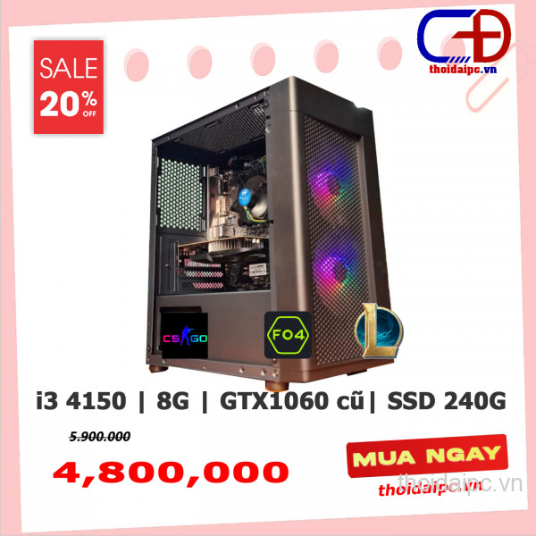 PC GAMING  (H81/i3 4150/Ram 8G/GTX 1060/SSD 240G/X450III)