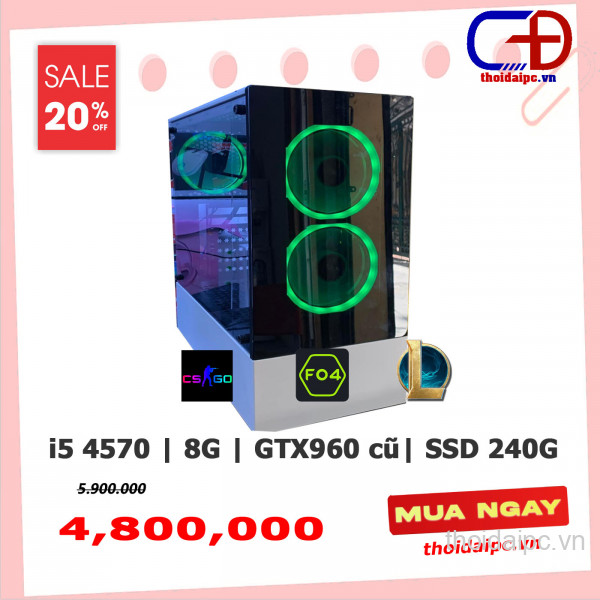 PC GAMING  (H81/i5 4570/Ram 8G/GTX960/SSD 240G/X450III)