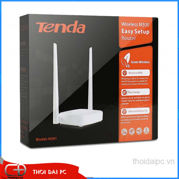 Bộ Phát Wifi 2 Râu Tenda N301 - 300Mbs