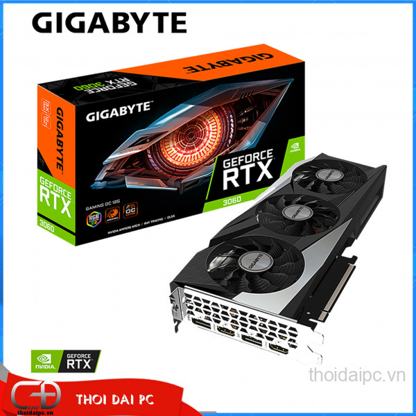 VGA GIGABYTE GeForce RTX 3060 GAMING OC 12G (rev. 2.0) (GV-N3060GAMING OC-12GD)